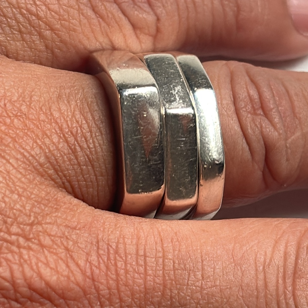 Gucci Sterling Silver Stack Rings - image 7